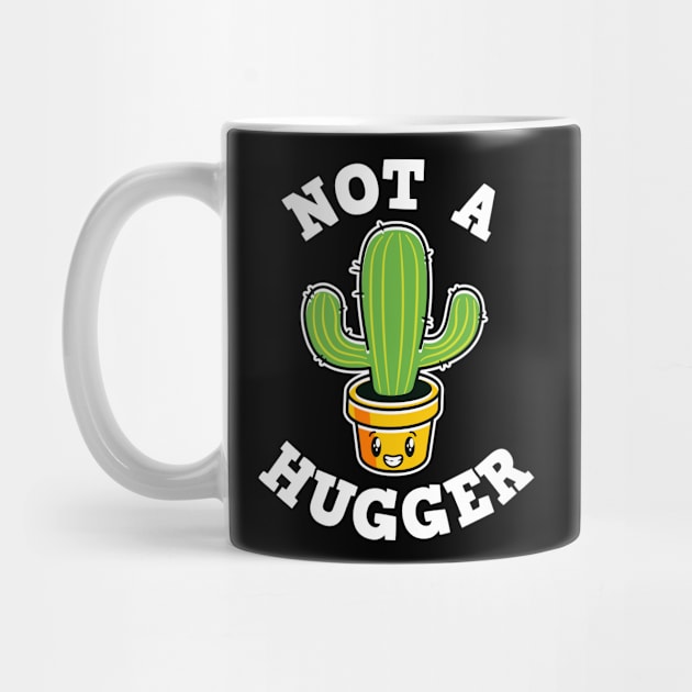 Funny Not A Hugger Introvert Cactus Quote Gift by Kuehni